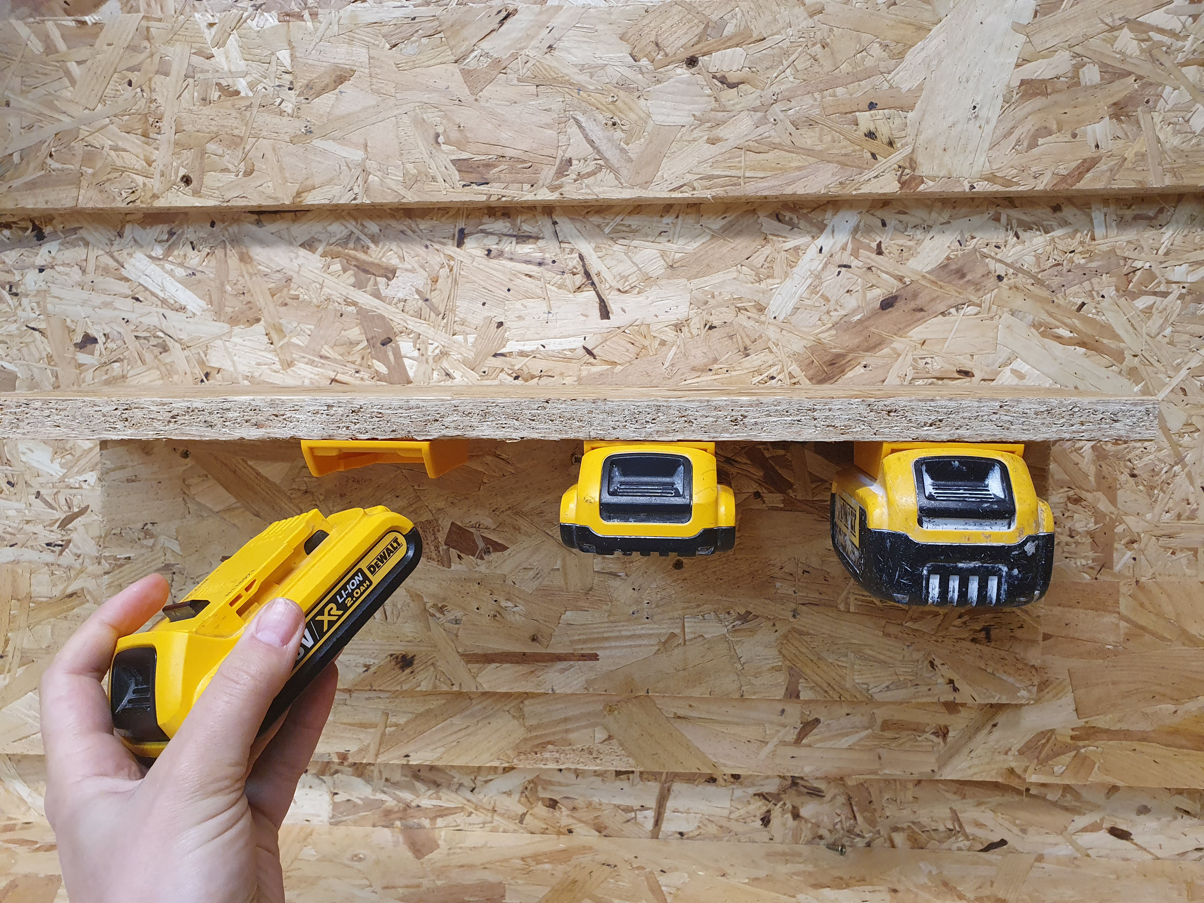 StealthMounts Battery Mount Dewalt XR 20V 60V Yellow 6 Pack