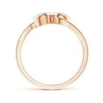 thumbnail image 2 of ANGARA Natural Bezel-Set Two Stone Diamond Engagement Ring in 14K Rose Gold for Women (Size-4.1mm| Color-H| Clarity-SI2) | April Birthstone, Anniversary, Jewelry Gift for Women | Natural Diamond Ring, 2 of 8