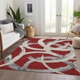 thumbnail image 6 of Addison Rugs Mayfield Premium Machine Washable Transitional Circles Red Rectangle Rug, 8' x 10', 6 of 6
