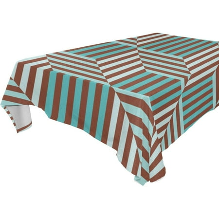 

POPCreation Coloured Oblique Boxes Tablecloth 60x84 inches