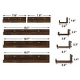 thumbnail image 5 of Floating Wall Mounted Shelves Set of 5, Rustic Small Picture Ledge for Bathroom, Bedroom, Kitchen, Living Room Storage and Decoration, Brown, 5 of 11