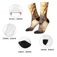thumbnail image 5 of Honeii Golden Horned White Dragon Print Adult Socks,Crew Socks,Casual Calf Socks,Daily Wear Socks for Men & Women, Perfect for Sports, Casual and Everyday Use, 5 of 6