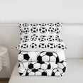 thumbnail image 5 of Erosebridal Cute Soccer Pattern Queen Comforter Set,Football Sport Ball Games Kids Bedding Comforter Set,Reversible 3-Piece, 5 of 7