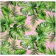 100 Tropical Palm Leaf Cocktail Beverage Napkins Disposable Paper Hawaiian Luau Pink Green Leaves Dessert Napkin for Wedding Holiday Jungle Bridal & Baby Shower Tableware Party Supplies