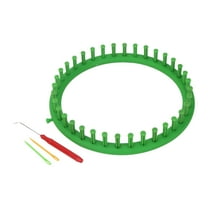 Complete Knitting Loom Set - 4 Size Round Weaving Kit with Hook & Pompom Maker, Beginner-Friendly Crochet Tools for Scarves/Hats