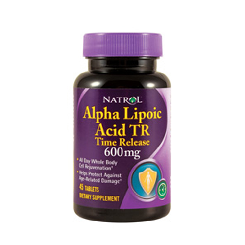 Natrol Alpha Lipoic Acid Time Release 600Mg Dietary Supplement Tablets