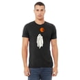 thumbnail image 2 of Ghost With Balloon Pumpkin Halloween Outfit Shirt Unisex Men's T-shirt, M, Black, 2 of 6