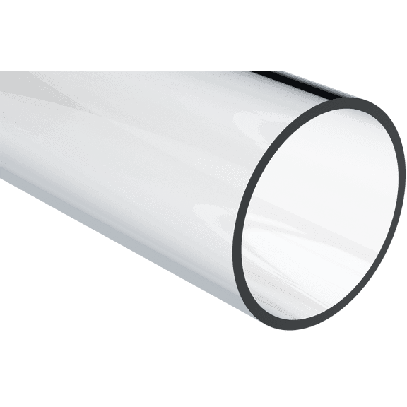 Plastic-Craft Extruded Acrylic Rigid Round Tube, Clear, 5-3/4" x 6" x 12"