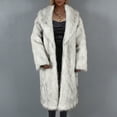 thumbnail image 4 of Patlollav Womens Warm Faux Furry Coat Jacket,Ladies Winter Turn Down Collar Outerwear, 4 of 6