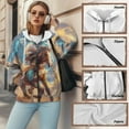 thumbnail image 6 of Garronmavis Running Wild Horse Women Hoodies Oversized Sweatshirts Trendy Loose Women Full-Zip Hoodie Soft Casual Long Sleeve Winter Fall Outfits Fashion Clothes, 6 of 7