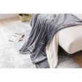 thumbnail image 4 of Grey Sherpa Throw Blanket 50X60 100% Polyester, 4 of 5