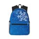 thumbnail image 1 of Disketp Blue Christmas With Snowflakes Mochila Ligera Clásica con Múltiples Bolsillos, Mochila Casual para Hombre y Mujer, Ideal para Escuela, Trabajo y Viajes, 1 of 6