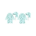 thumbnail image 2 of BemeyourBBs Toddler Baby Boy Girl One Piece Swimsuit Newborn Infant Girl Bathing Suit UPF 50+ Long Sleeve Rash Guard Half Zipper Dinosaur Turtle Whale Swimwear Sunhat Set, 2 of 9