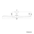 thumbnail image 6 of Torque 3-Blade Smart Ceiling Fan 58in Matte Black with Remote Control, 6 of 10