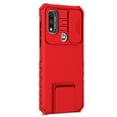 thumbnail image 5 of Decase for Moto G Pure 6.5 inch Phone Case, Built Slide Lens Protection Ring Kickstand Cover, Hybrid Heavy Duty Protective Cover Compatible with Motorola Moto G Pure 2021 Case,Red, 5 of 12