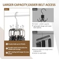 thumbnail image 6 of Z ZEDODIER 2 Pack Metal Belt Organizer for Closet, Rotating Hanger Holds up to 48 Belts, Silver, 6 of 6