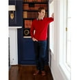 thumbnail image 3 of Hart Schaffner Marx Men's Big & Tall Extra Fine Merino Wool V-Neck Sweater (2X-Large Tall, Red), 3 of 3