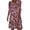 A-Wine182, variant on XIAOCHA Womens Ditsy Print Dress Loose V Neck Three Quarter Sleeves Tiered Midi Dress Lightweight Casual Everyday Dresses