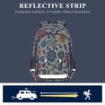 thumbnail image 5 of FORMRS Unisex School Backpack 17" Student Travel Bag with Laptop Compartment, Vibrant Floral, 5 of 7