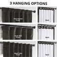 thumbnail image 5 of Half Price Drapes Signature Gunmetal Grey Velvet Blackout Curtains For Bedrooms(1 Panel),50WX 96L, 5 of 11