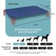 thumbnail image 4 of Cama Elevada Esquimal Azul Rojo con Malla Transpirable para Perro Chico Interior y Exterior, 4 of 7