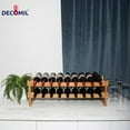 thumbnail image 4 of DECOMIL Bamboo Wine Rack, 18-Bottle Large Wine Storage Stand, Modular & Stackable Wooden Wine Rack Organizer for Countertop or Floor, 4 of 6