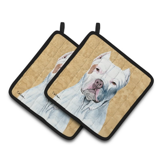Pit Bull Wipe your Paws Pair of Pot Holders