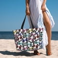thumbnail image 6 of Kdxio Panda And Glasses for Beach Bag for Women Large Beach Tote Bag Waterproof Sandproof Swim Bag with Zipper Pockets Beach Vacation Travel, 6 of 7