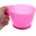 thumbnail image 4 of Pink 5-Piece Hair Coloring Tool Set with Dye Bowl, 2 Brushes, 2-in-1 Comb & Ear Covers - Plastic Hair Dyeing Kit for Home and Salon Use - Includes 14.5cm Bowl, 22cm & 17.6cm Brushes, 21.8cm Comb, 4 of 7