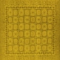 thumbnail image 1 of Ahgly Company Indoor Square Oriental Yellow Industrial Area Rugs, 3' Square, 1 of 4