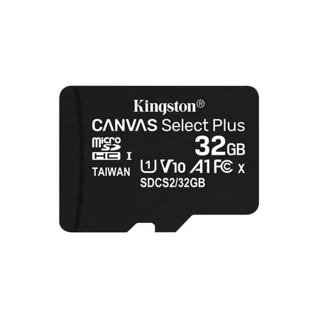 Kingston 32GB microSDHC Canvas Select Plus 100MB/s Read A1 Class 10 UHS-I Memory Card without Adapter SDCS2/32GBSP