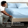 thumbnail image 4 of Bare Home Ultra-Soft Fitted Sheet + Pillowcase Set - Premium 1800 Collection - Deep Pocket - Queen, Light Blue, 4 of 7