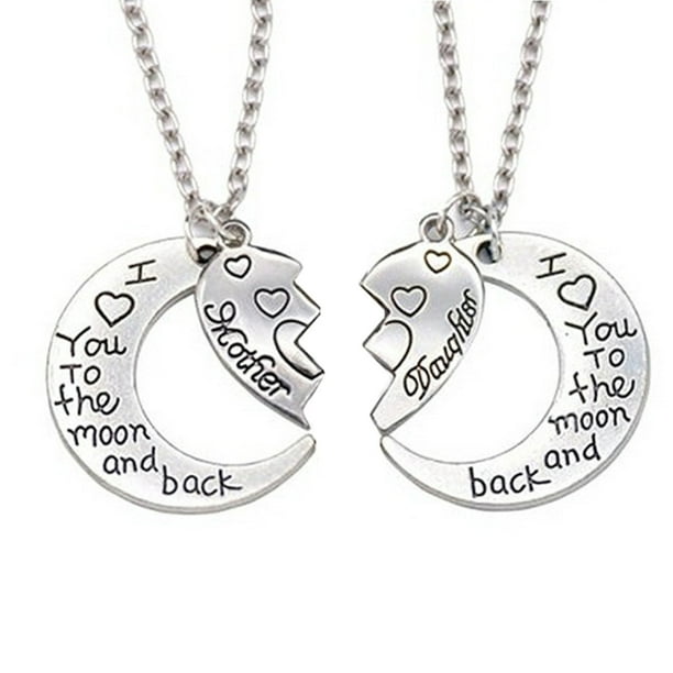 Yesbay Yesbay 2pcs I Love You To The Moon And Back Mother Daughter Heart Necklace Pendant Gift Silver Walmart Com Walmart Com Yesbay Yesbay 2pcs I Love You To The Moon And Back Mother Daughter Heart Necklace Pendant Gift Silver Walmart Com Walmart Com