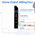 thumbnail image 4 of Ozone Generator Machine Portable Multipurpose Digital Ozone Generator with Timer for Water, Vegetable, Fruit, Meat 600mg/h, 4 of 5