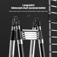 thumbnail image 6 of Telescoping Extension Ladder,Stainless Steel Folding Telescopic Ladder with Locking Mechanism,Multi-Purpose Collapsible Ladder for Home or RV Outdoor Work,330 lbs Load, 6 of 14