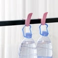thumbnail image 4 of Qocolhg Shoe Hanger, Hanging Shoe Organizer, Balcony Drying Shoe Rack Gods Avert Theft Window Guardrail Rod Window Drying Rack Window Window Sill Outdoor Drying Sandals Racks, Pink, 4 of 6