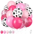 thumbnail image 1 of Globos de látex con estampado de vaca biapiana de 30 cm, color rosa, para fiesta, 1 of 7