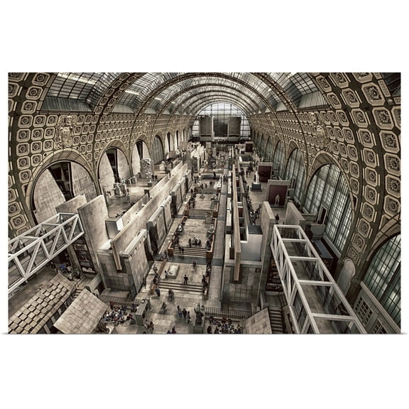 Great BIG Canvas | Rolled Scott Stulberg Poster Print entitled Inside the Musee D'Orsay in Paris, France