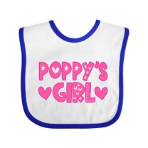 Inktastic Poppy's Girl Pink with Hearts Girls Baby Bib
