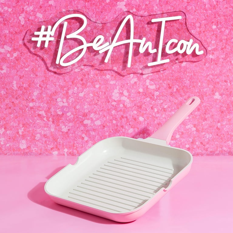 Paris Hilton 11-Inch Ceramic Nonstick Grill Pan, Pink photo 6