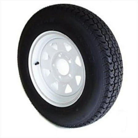Americana 30660 Kenda 4.80-12 Bias Trailer Tire w/ 12" White Wheel - 5 on 4-1/2