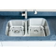 thumbnail image 3 of Wells Sinkware  Craftsmen Series 32-inch 16-gauge Undermount 40-60 Double Bowl Stainless Steel Kitchen Sink Package, 3 of 5