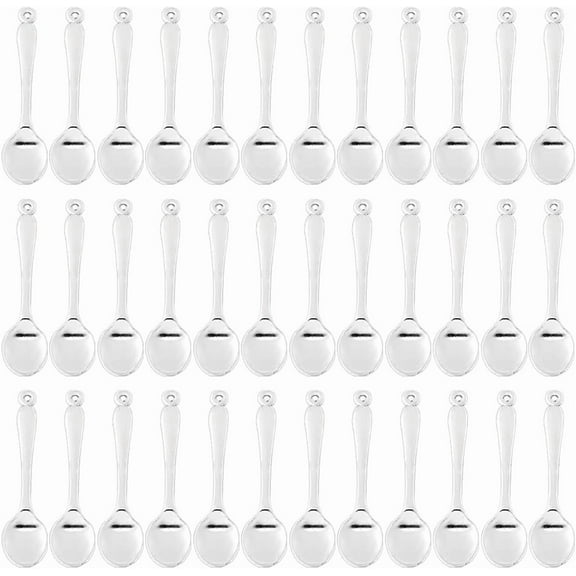 40Pcs Spoon Charm Alloy Spoon Pendant Kitchen Theme Charm Mini Tableware Charms Metal Cooking Charms Tibetan Styles Pendant Supplies