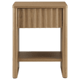 thumbnail image 2 of Bouclair Oak Ribbed Wooden Nightstand, 2 of 4
