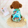 thumbnail image 3 of Prettyui Pet Colorful Short Sleeve Cool Breathable Chiffon Printed Shirt Summer Hawaii Style Costume, 3 of 6