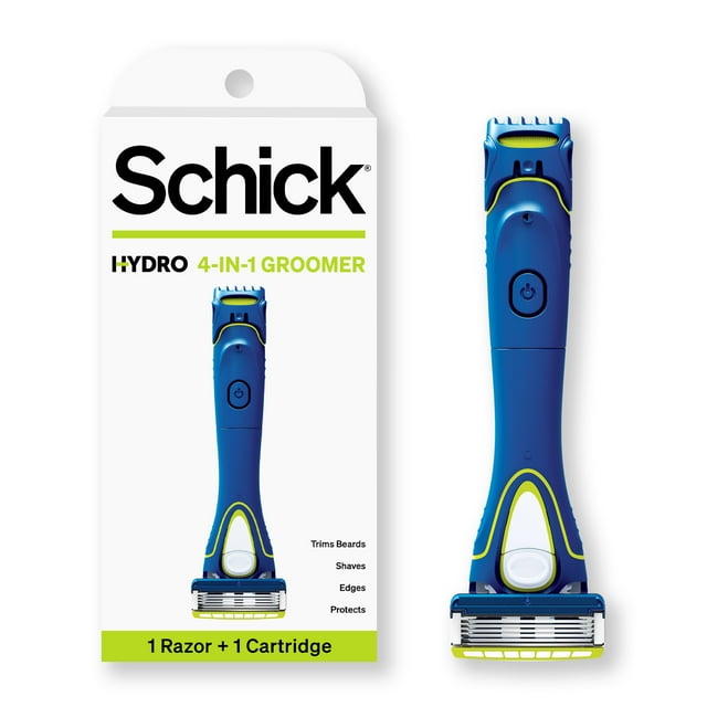 Schick Recortadora de Barba, Recortadora de Vello Corporal y Afeitadora Hidráulica para Hombres