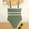 thumbnail image 2 of Girls Modest Swimsuit Summer One Piece Swimsuits Color Block Bathing Suit Contrast Trim Wide Straps Swimwear For Teens Girls, 7-14 Years, 2 of 7