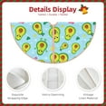 thumbnail image 5 of Bingfone Christmas Tree Skirt Mat Christmas Decoration Interior -Cartoon Avocado, 5 of 8