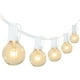 thumbnail image 3 of Guirnalda de luces para exteriores G40 de 25 pies con 27 bombillas de vidrio Edison (2 de repuesto), luces navideñas colgantes conectables a prueba de agua para patio trasero, porche, balcón, fiesta,, 3 of 4
