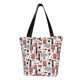 thumbnail image 1 of Fotbe Modern Life Bolsa de Playa con Estampado, Bolsa de Hombro, Bolsa de Mano Espaciosa, Bolsa de Viaje Ligera, Bolsa de Compras Versátil, 1 of 6